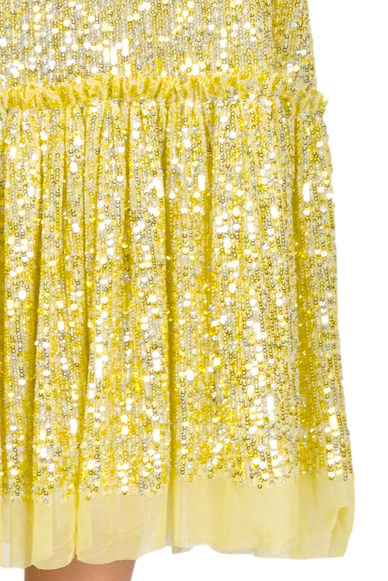 Vestito con paillettes e balze