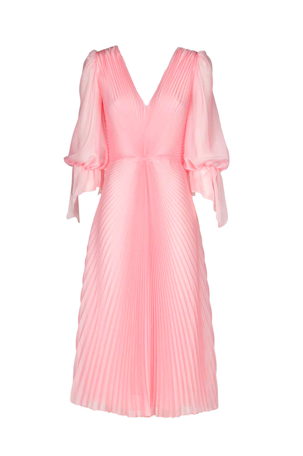 Vestito midi plissettato in chiffon Angelina