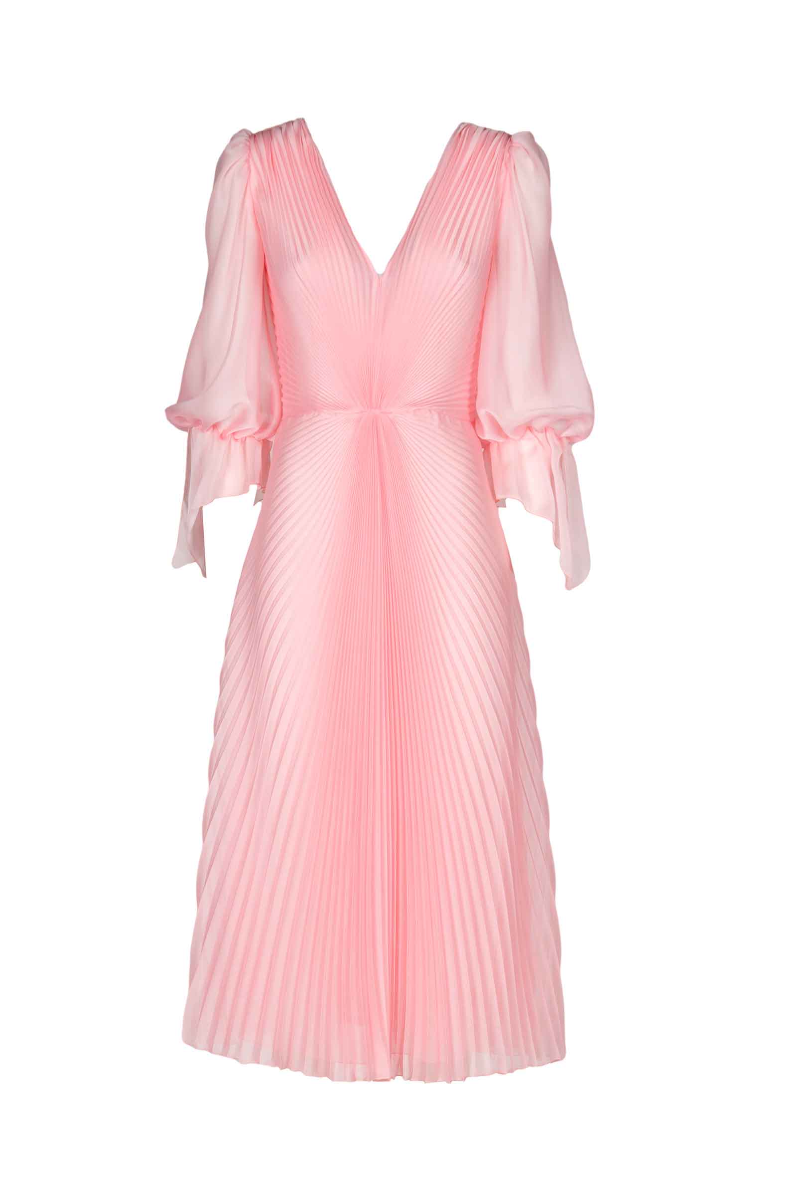 Vestito midi plissettato in chiffon Angelina
