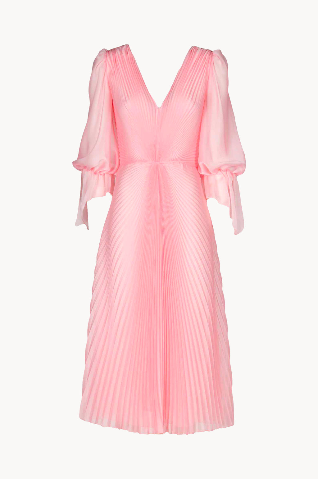 Angelina Pleated Chiffon Midi Dress