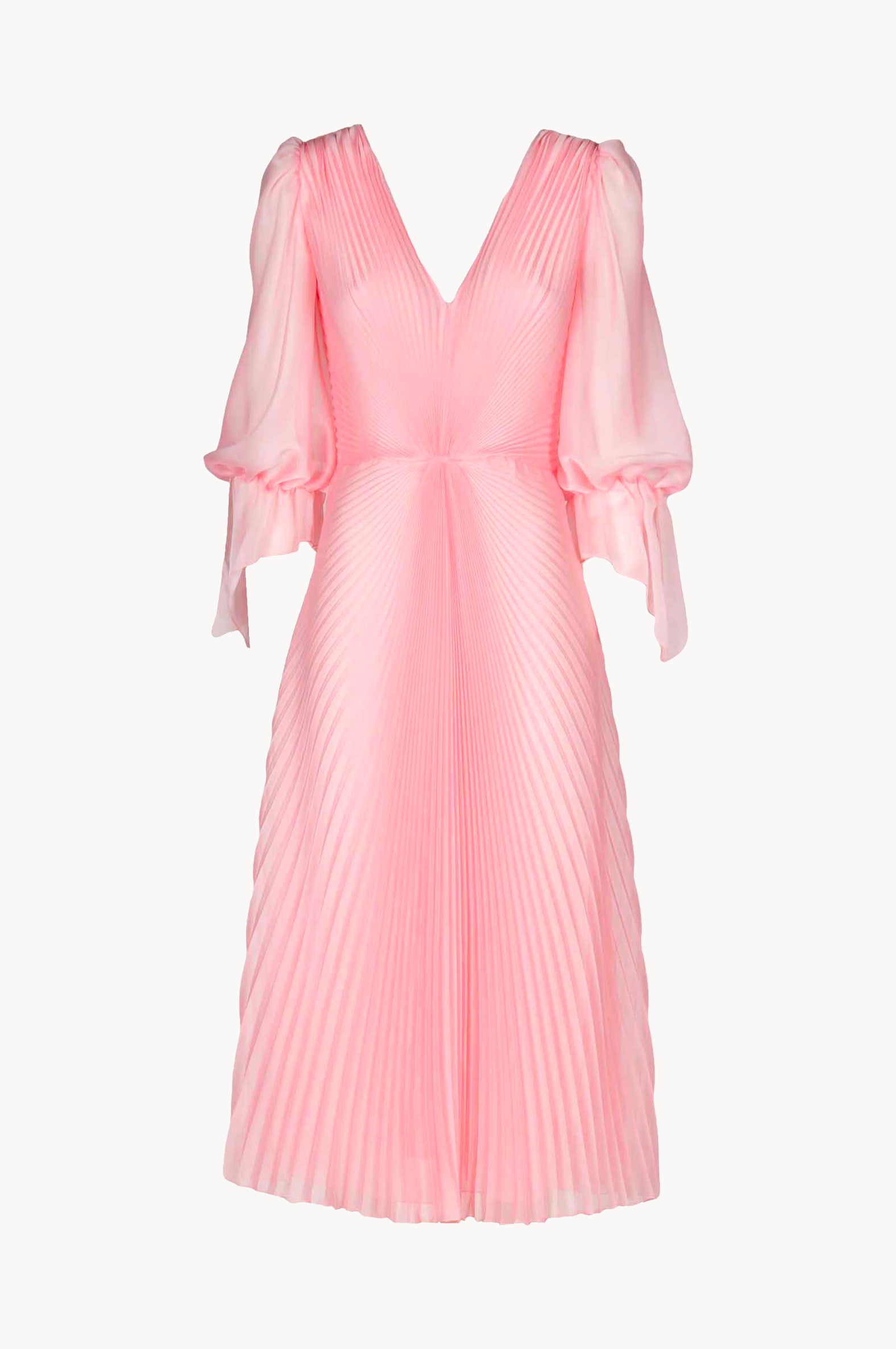 Vestito midi plissettato in chiffon Angelina