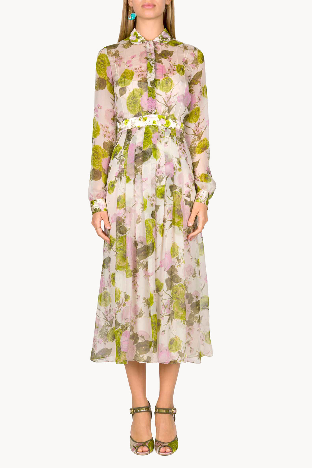 Blooming Roses Open-Toe Heels