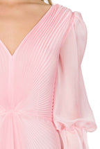 Vestito midi plissettato in chiffon Angelina