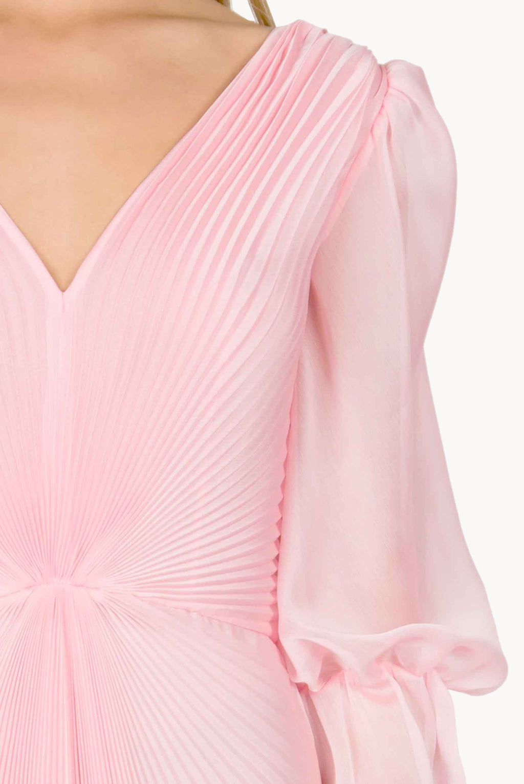 Angelina Pleated Chiffon Midi Dress