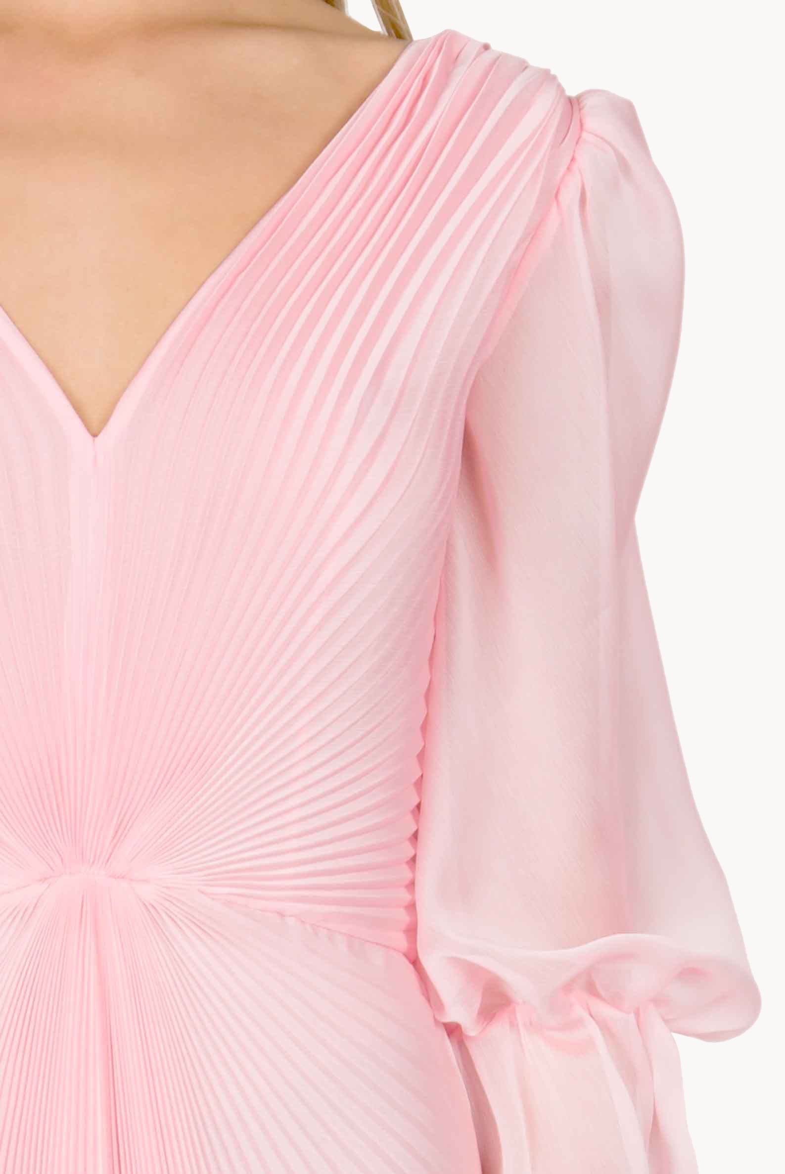 Angelina Pleated Chiffon Midi Dress