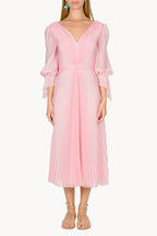 Angelina Pleated Chiffon Midi Dress