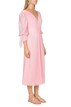 Vestito midi plissettato in chiffon Angelina