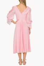 Angelina Pleated Chiffon Midi Dress