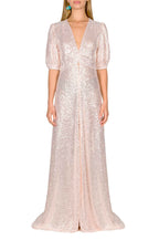 Vestito bottoncino rosa con paillettes