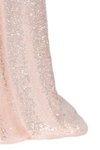 Vestito bottoncino rosa con paillettes