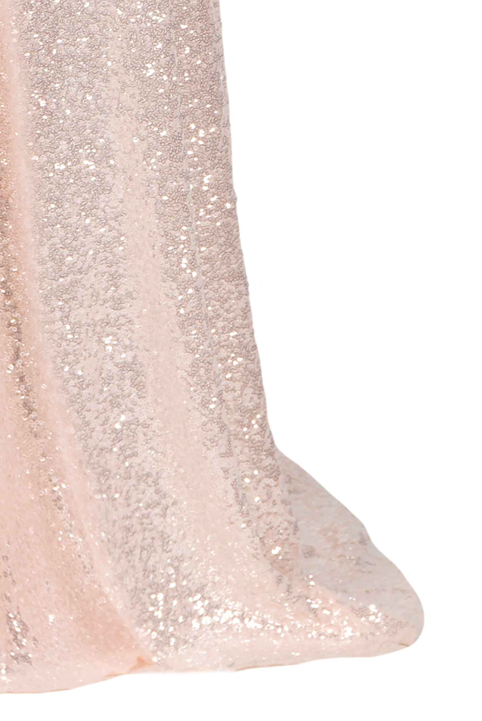 Vestito bottoncino rosa con paillettes