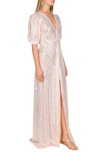 Vestito bottoncino rosa con paillettes