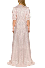 Vestito bottoncino rosa con paillettes
