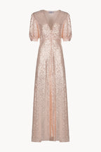 Vestito bottoncino rosa con paillettes