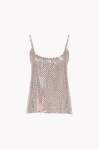 Top camicia con paillettes