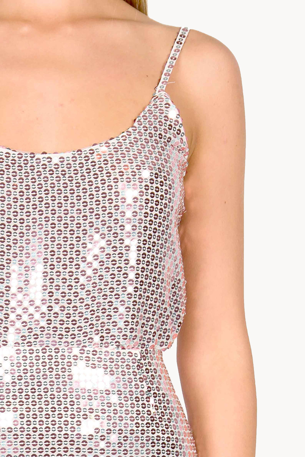 Top camicia con paillettes