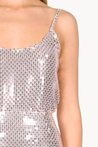 Top camicia con paillettes