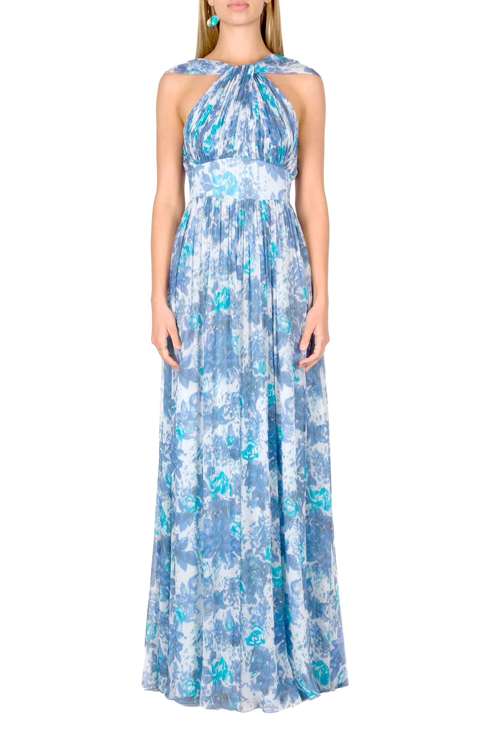 Capri Chiffon Dress With Knot Detail
