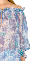 Capri Off-Shoulder Silk Blouse