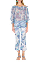 Capri Off-Shoulder Silk Blouse
