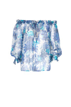 Capri Off-Shoulder Silk Blouse