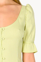 Striped Ruffled Dress