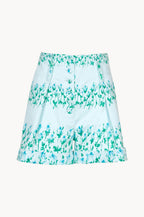 Pantaloncini in cotone a righe floreali