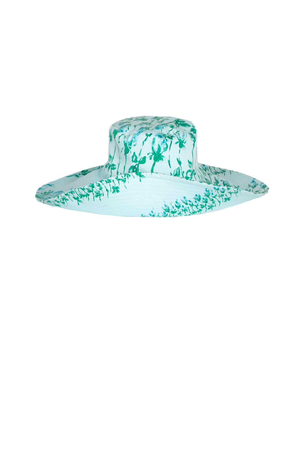 Cappello da sole a righe floreali