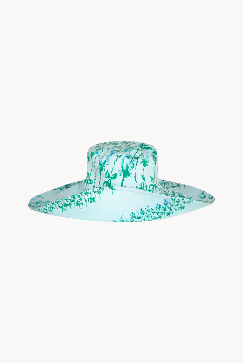 Cappello da sole a righe floreali