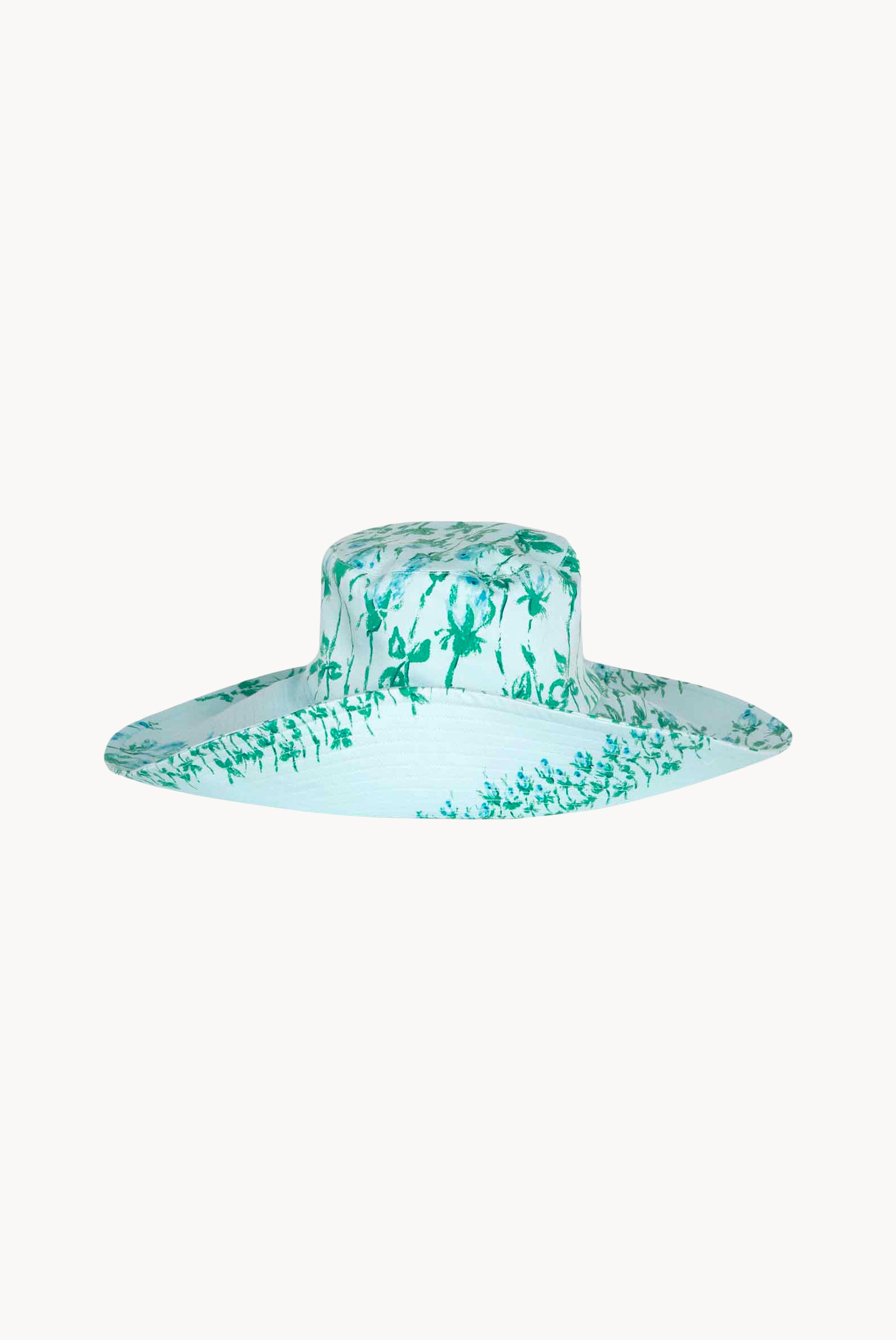 Cappello da sole a righe floreali