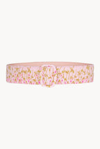 Cintura rosa a righe floreali