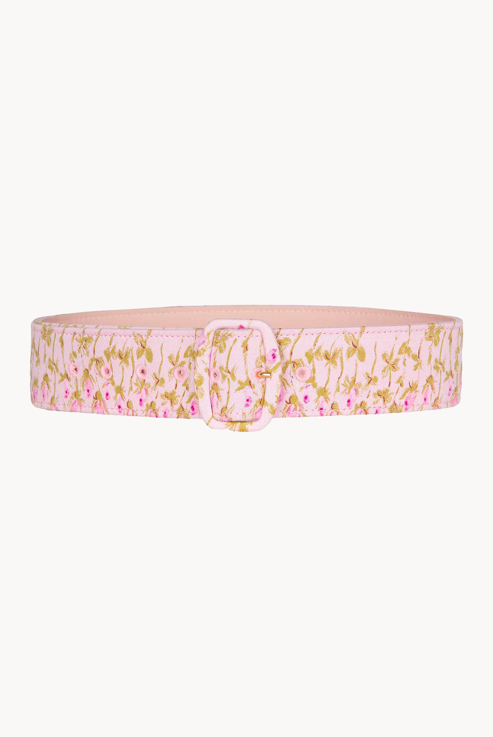 Cintura rosa a righe floreali