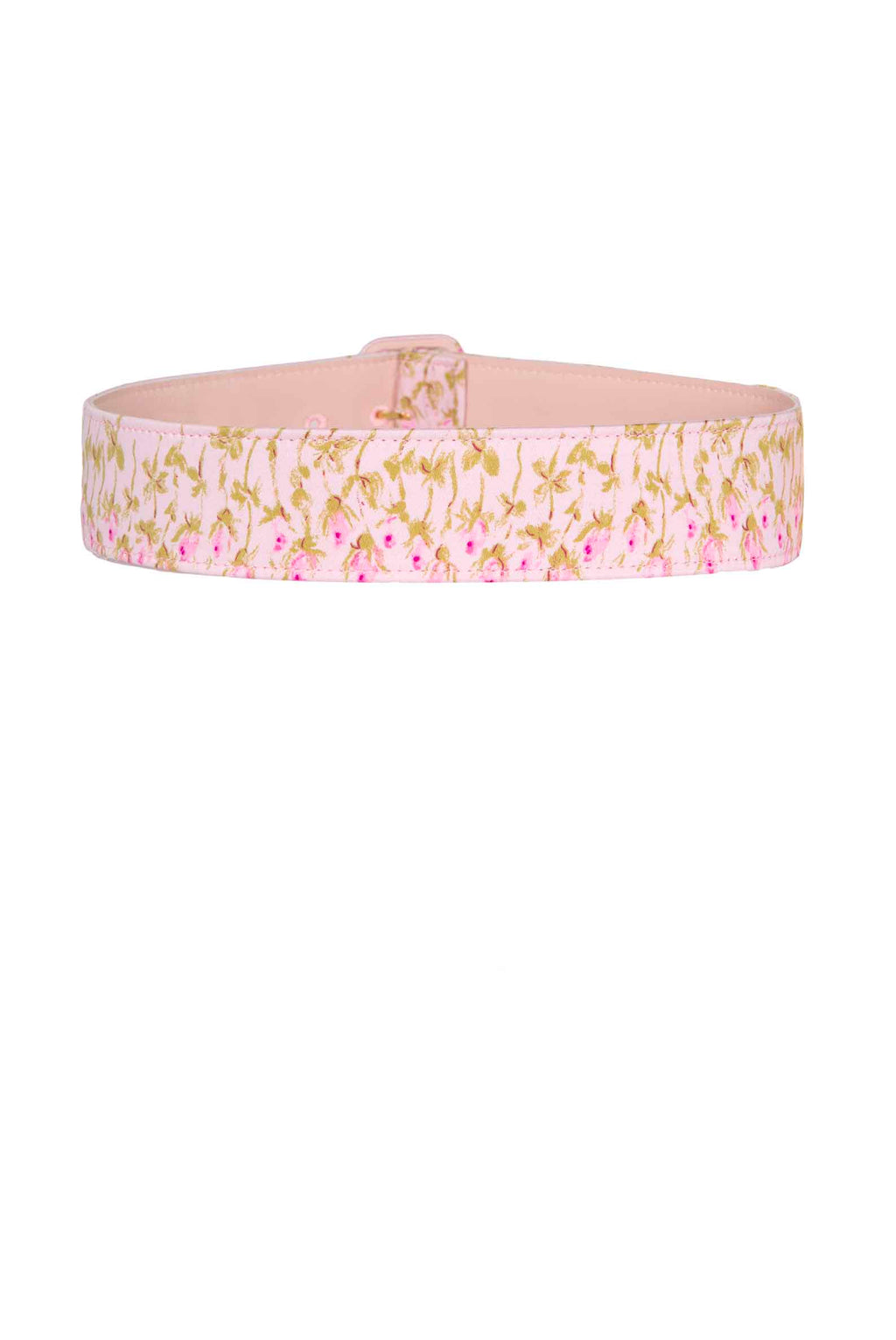 Cintura rosa a righe floreali