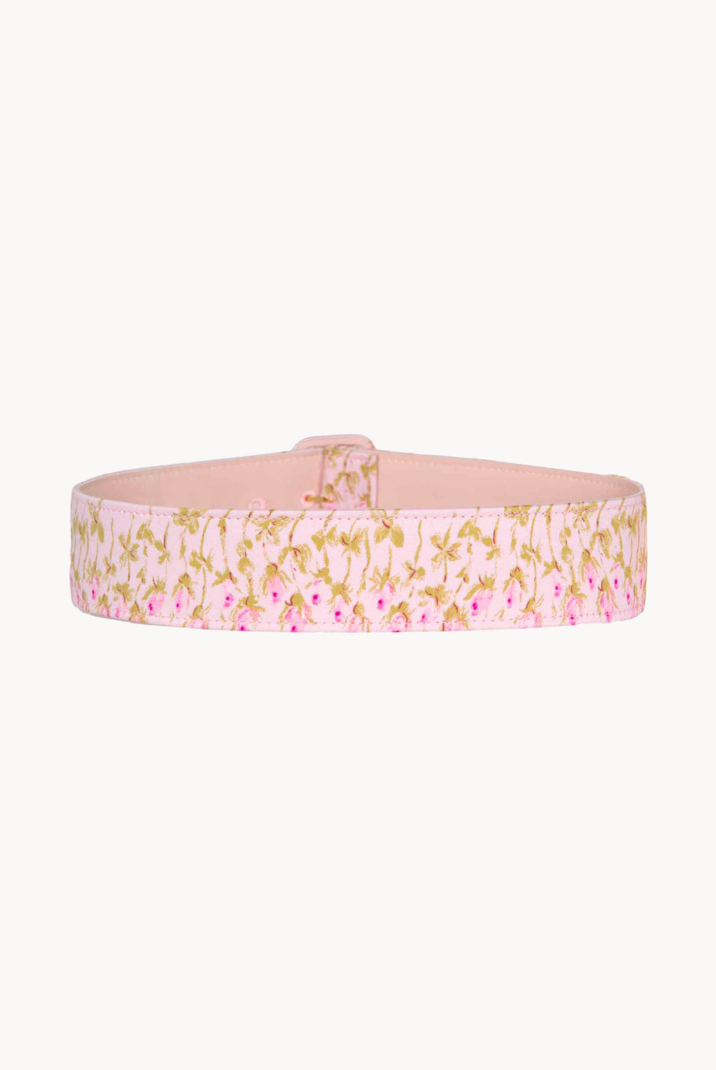 Cintura rosa a righe floreali