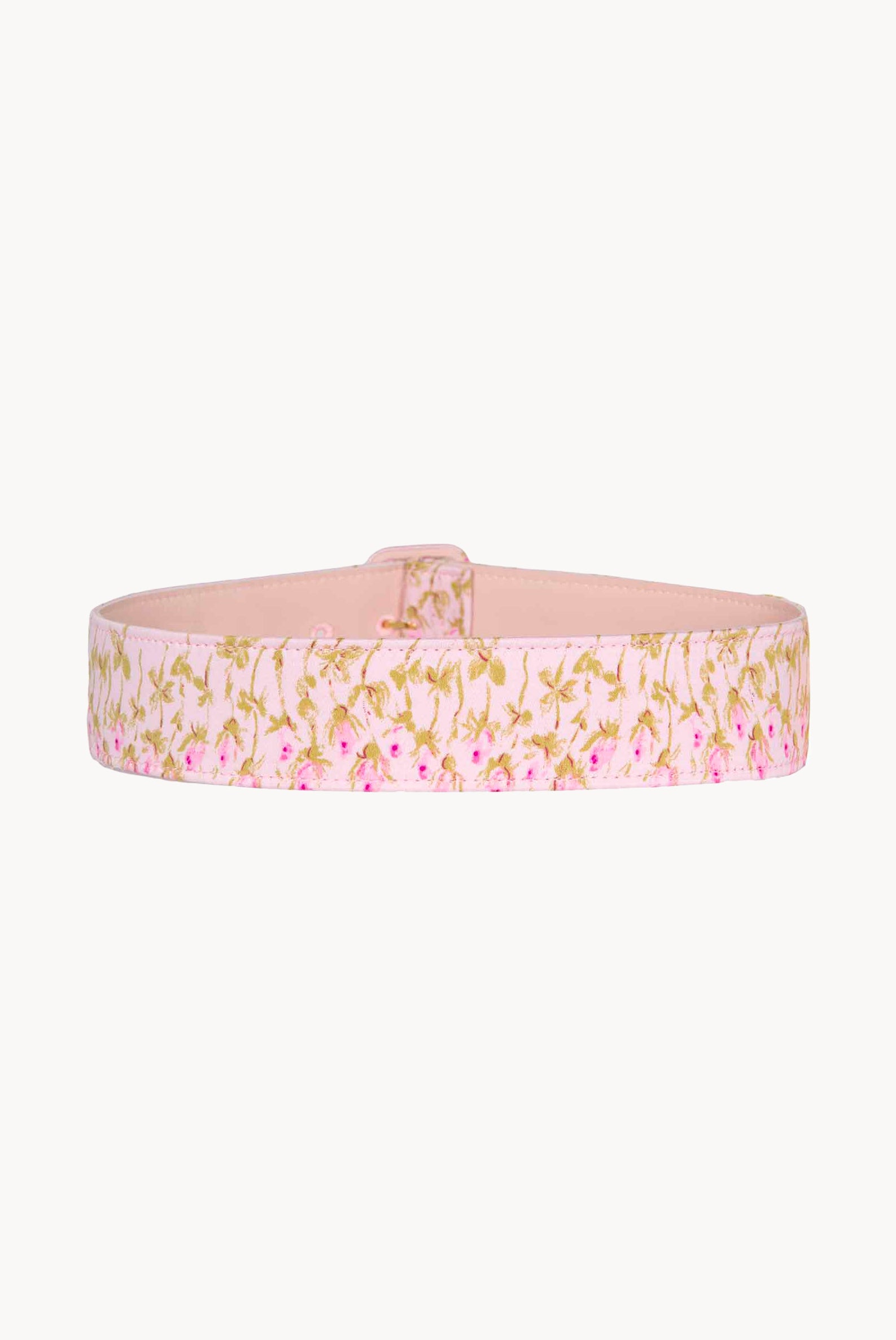 Cintura rosa a righe floreali