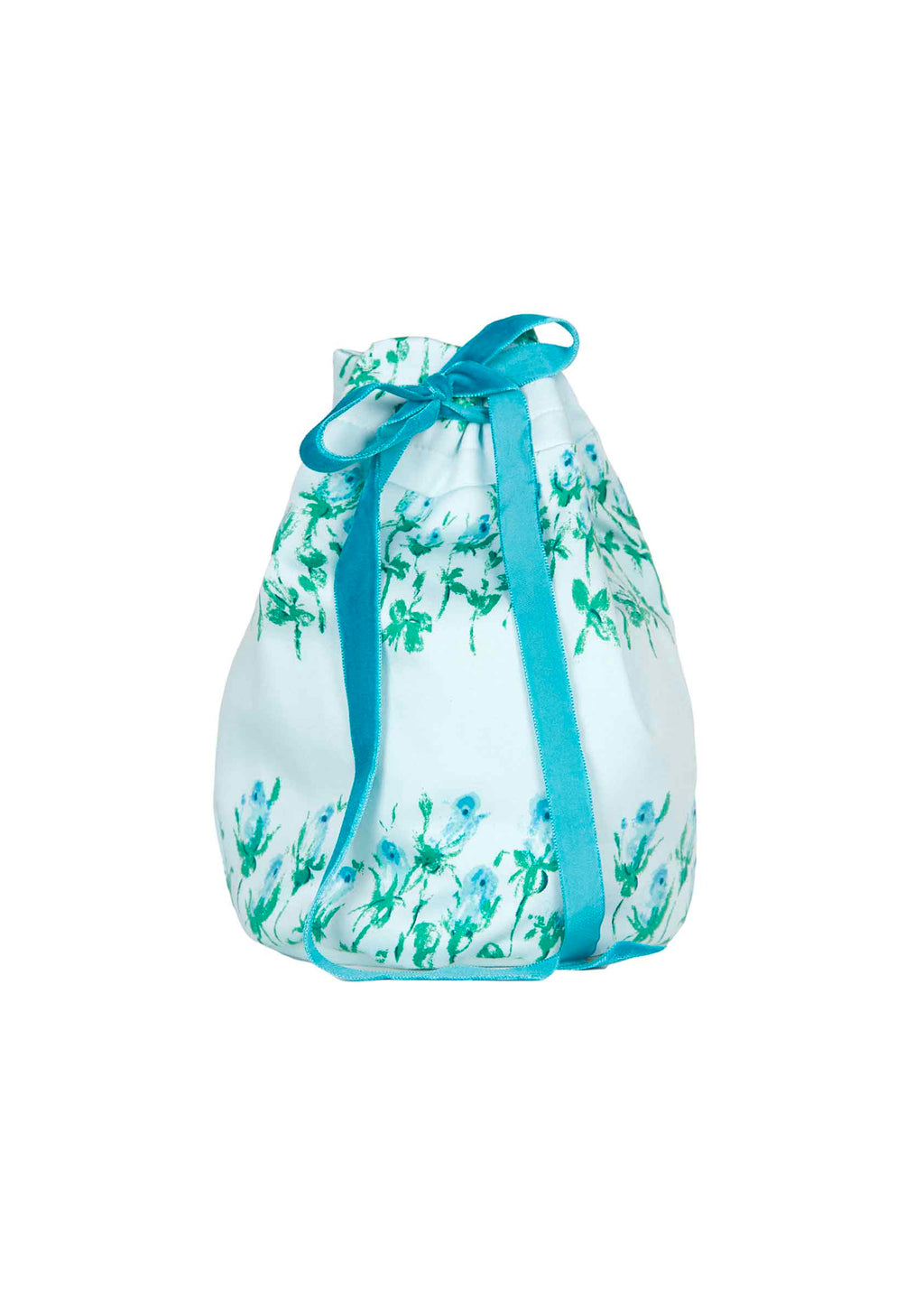 Borsa a secchiello a righe floreali