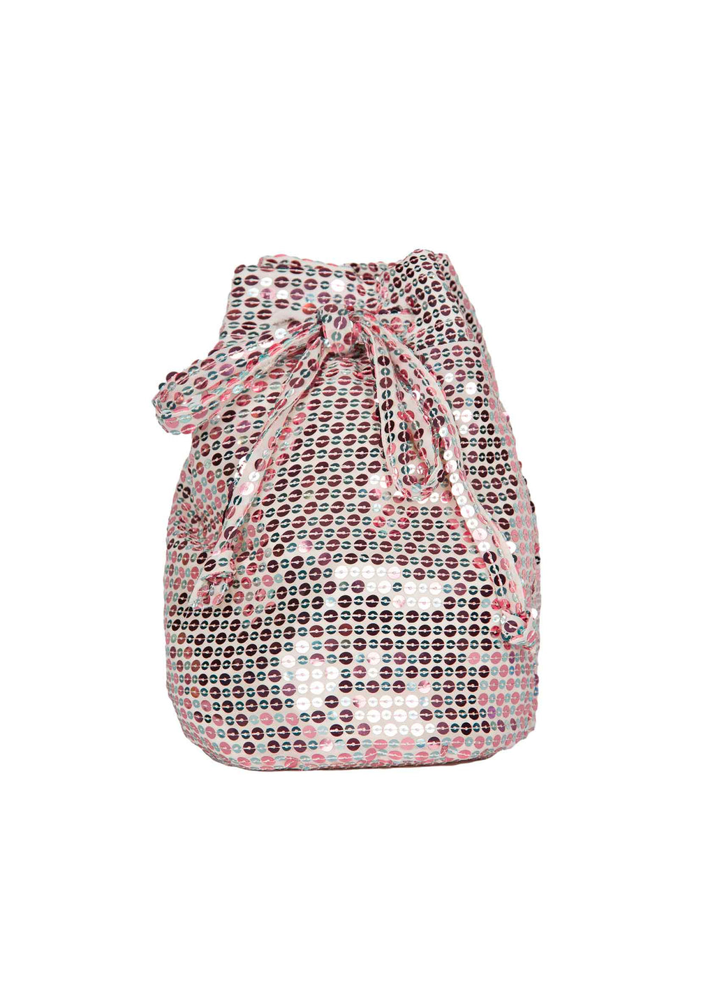 Borsa a secchiello con paillettes