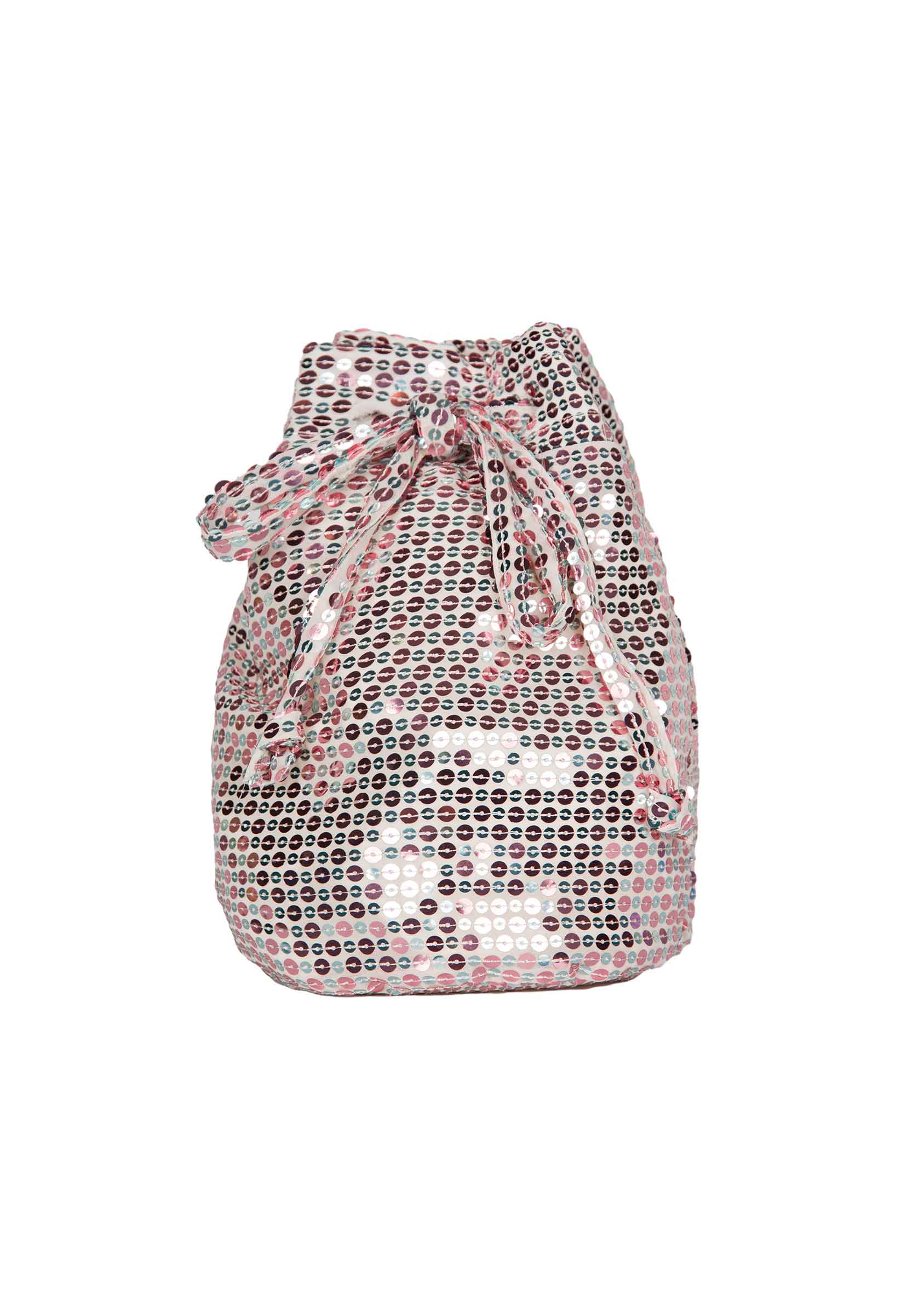 Borsa a secchiello con paillettes