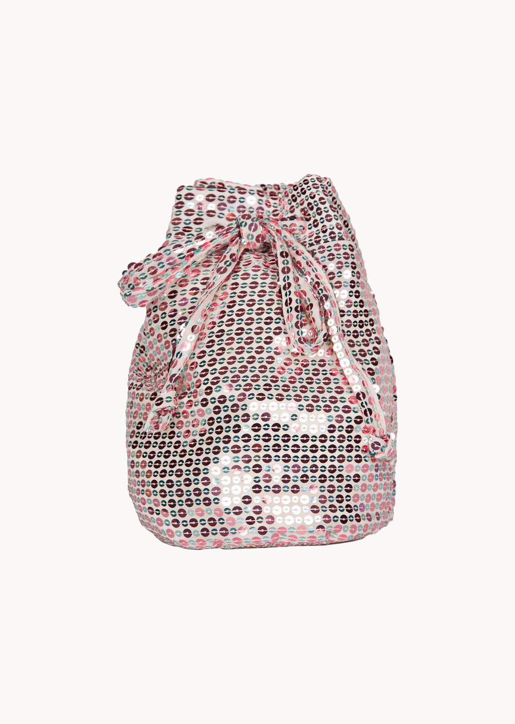 Borsa a secchiello con paillettes