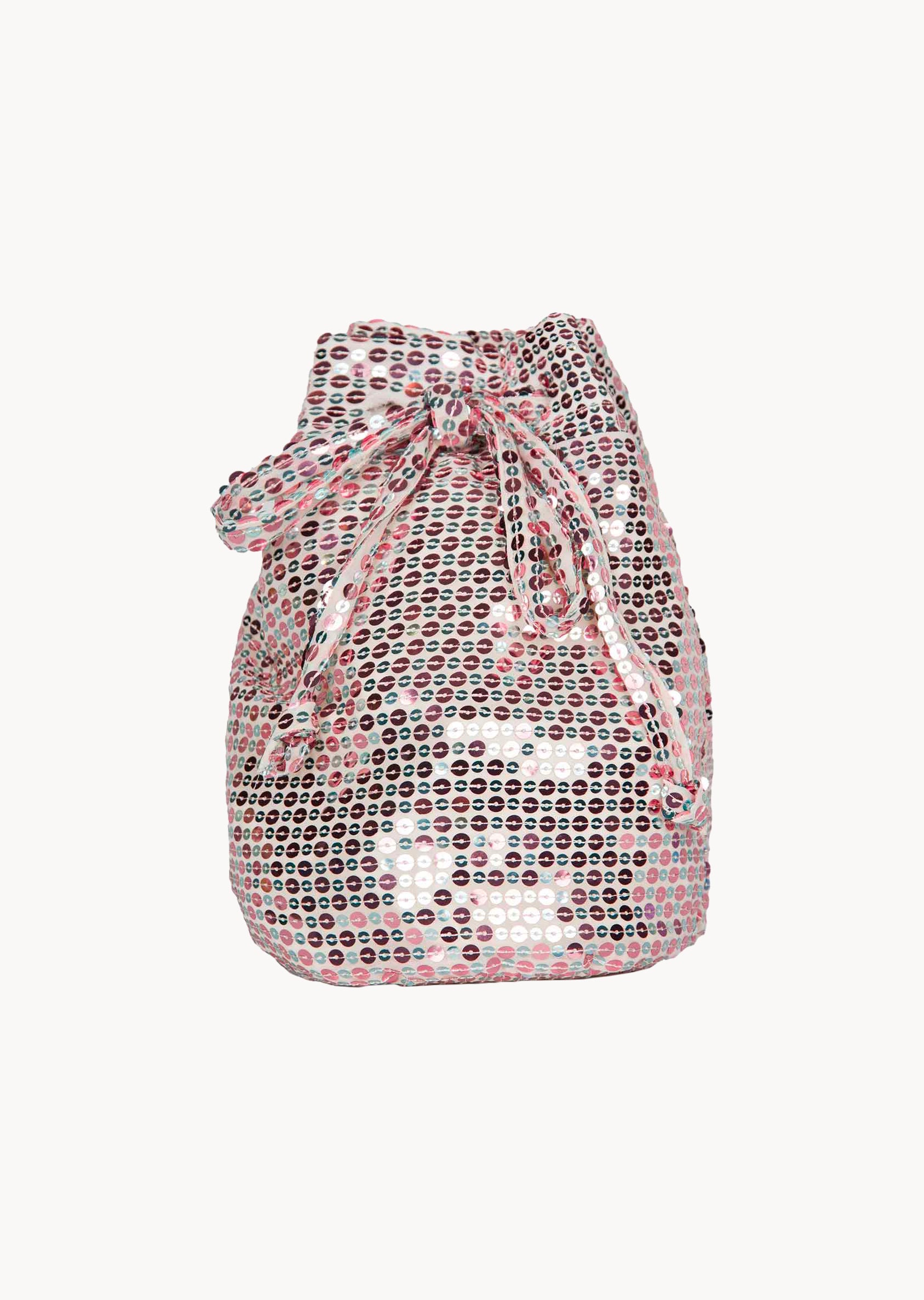 Borsa a secchiello con paillettes