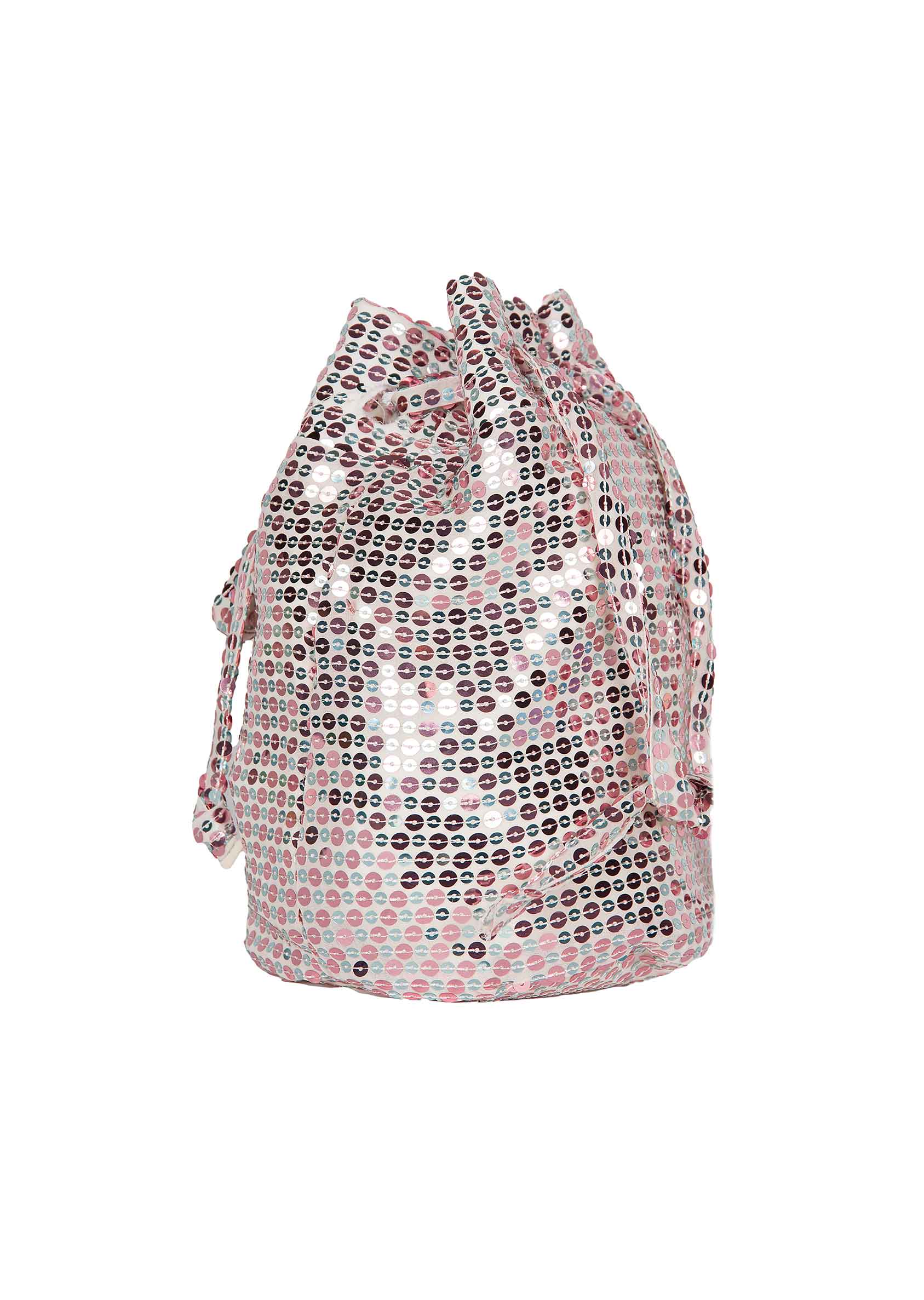 Borsa a secchiello con paillettes