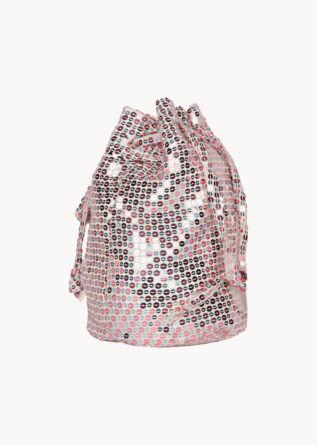Borsa a secchiello con paillettes