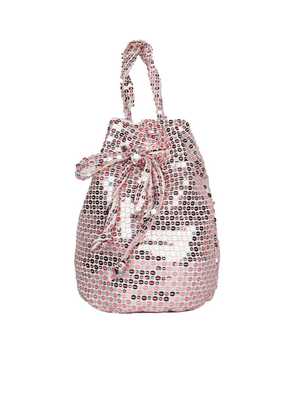 Borsa a secchiello con paillettes
