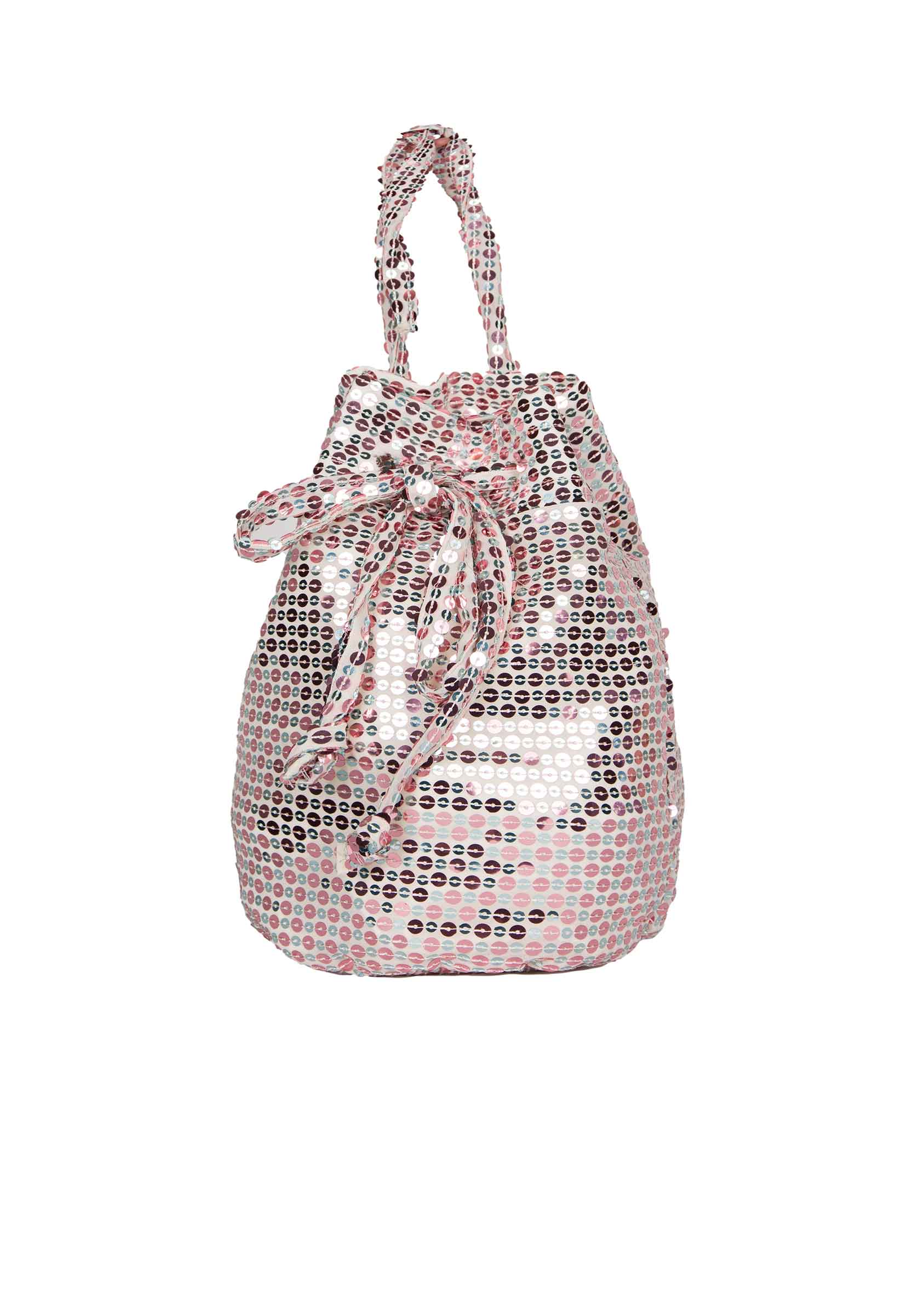 Borsa a secchiello con paillettes