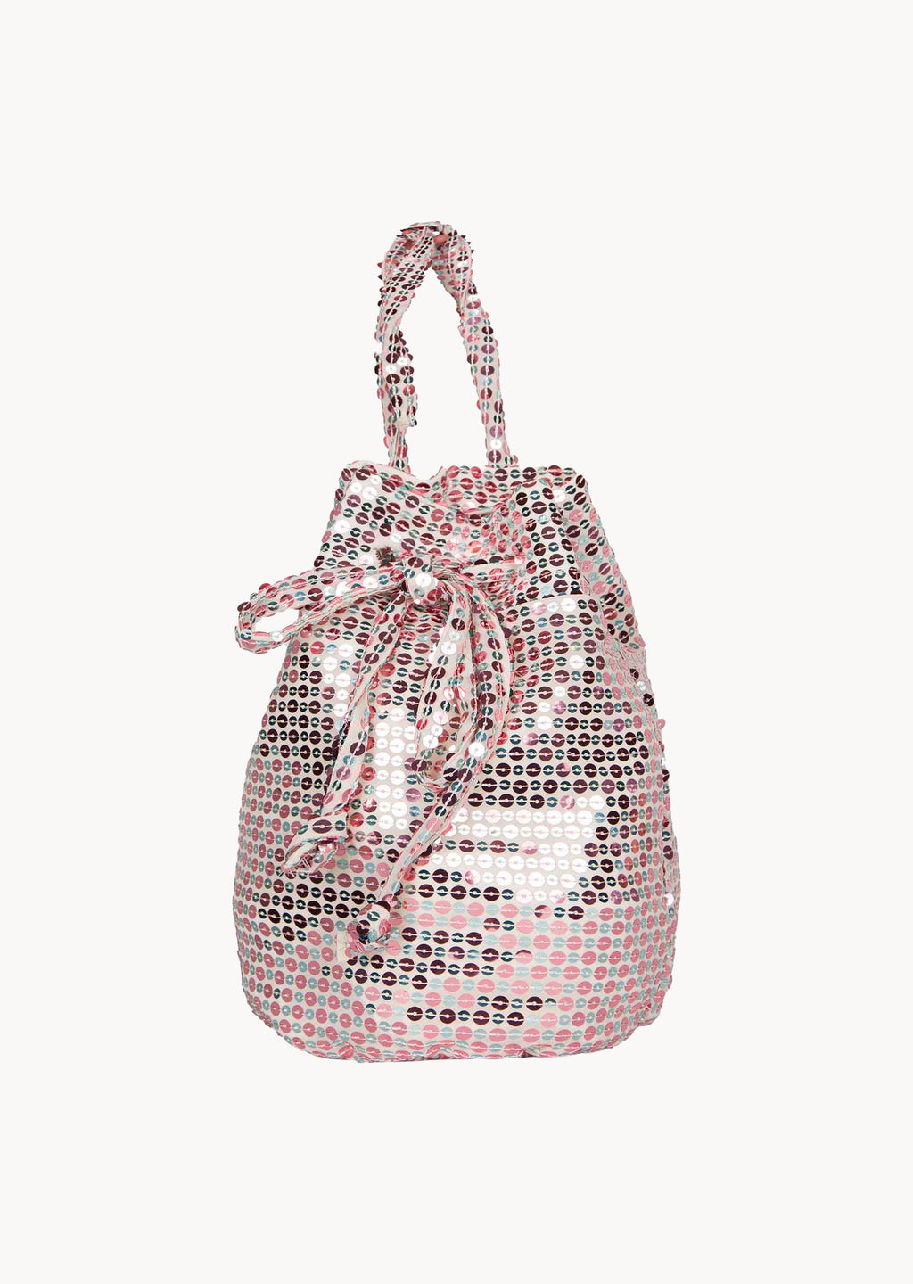 Borsa a secchiello con paillettes