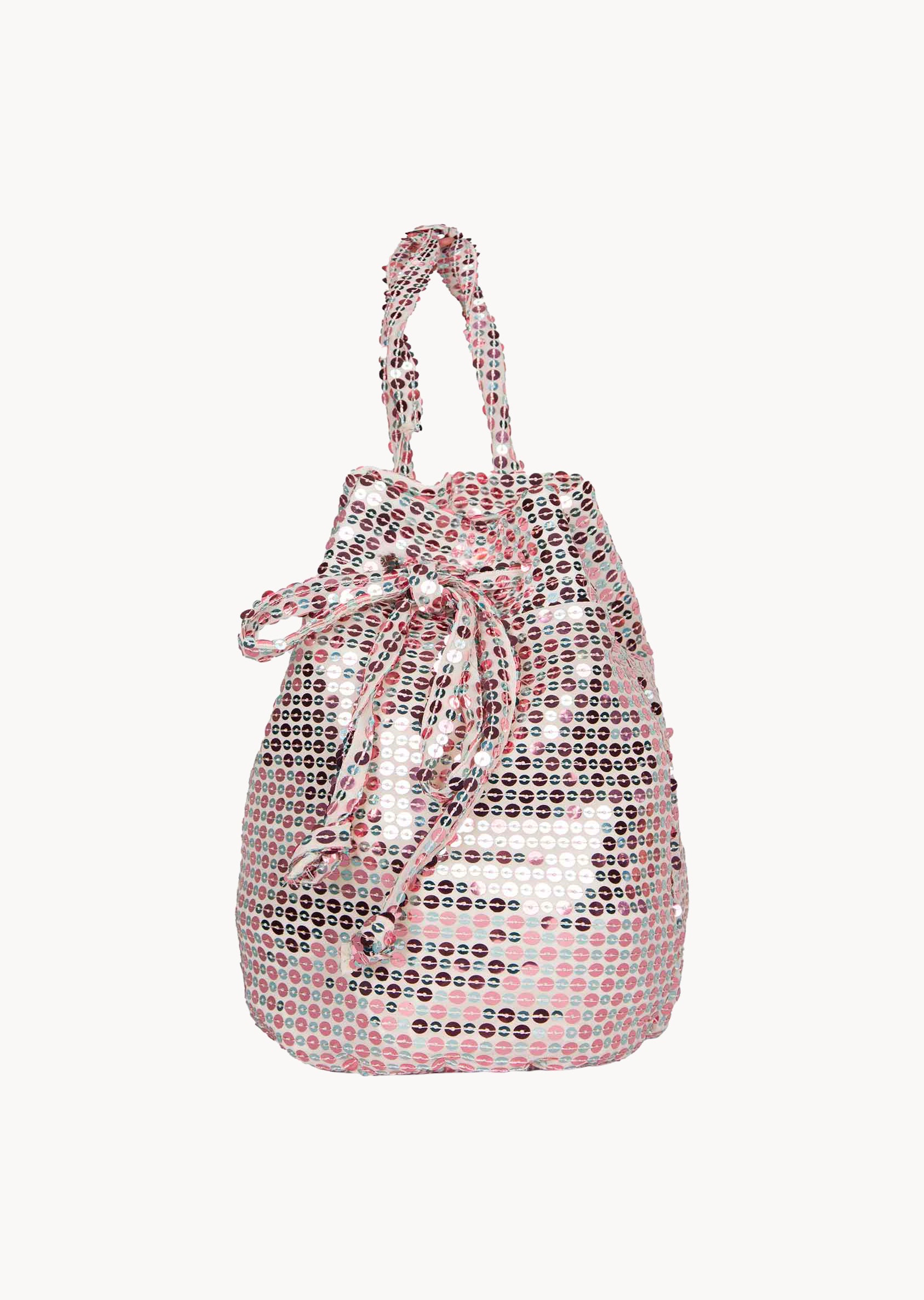 Borsa a secchiello con paillettes