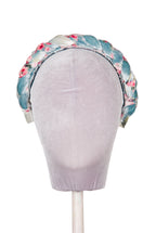 Blue Velvet Roses Buds Braided Power Hairband
