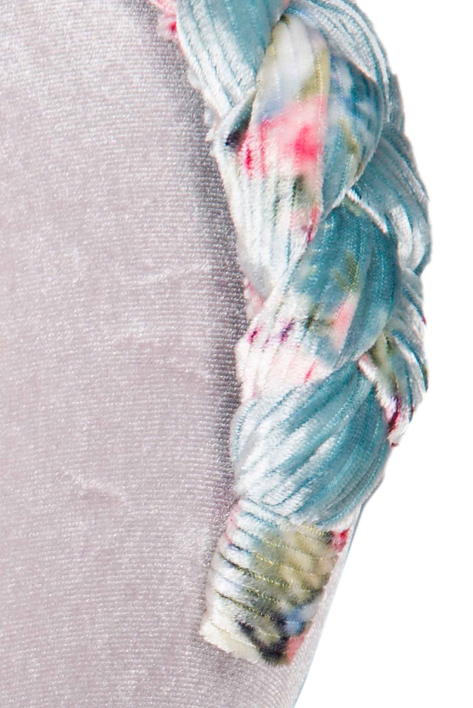 Blue Velvet Roses Buds Braided Power Hairband