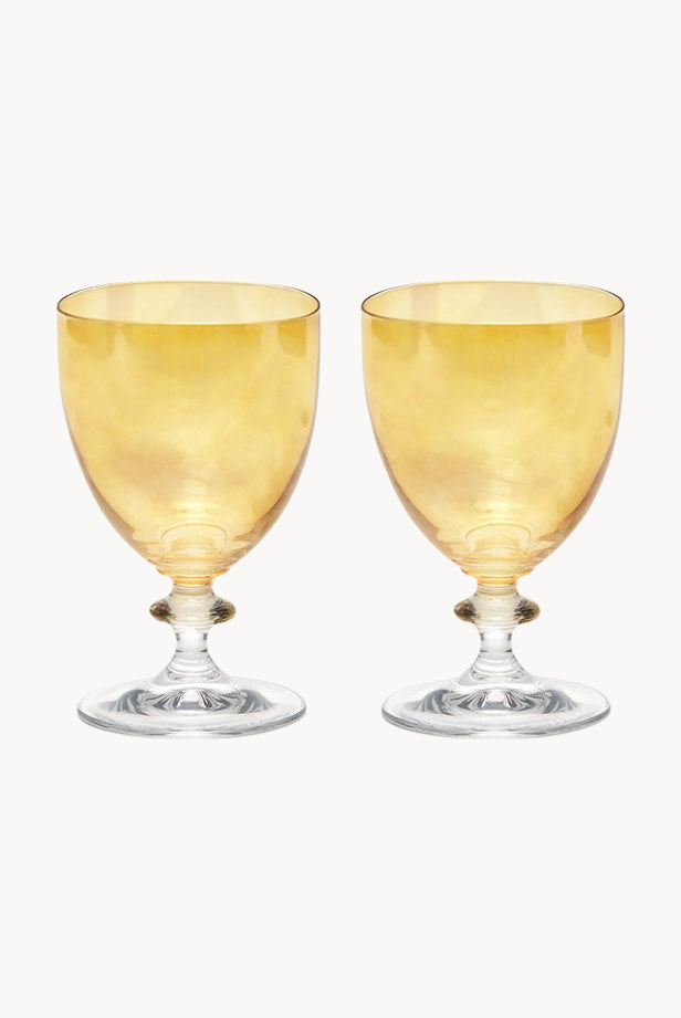 Ambra Set Of Two Rosy Water Glass