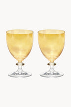 Ambra Set Of Two Rosy Water Glass